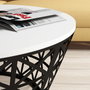 Hanah Home Stil Metal Ferforje - Blanco y Negro